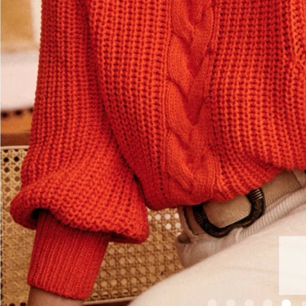 Sézane Vibrant Orange Sweater